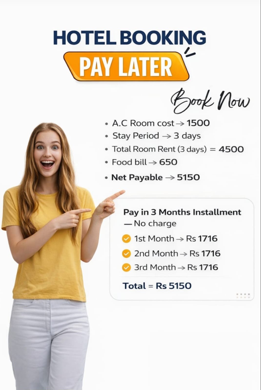 No cost EMI Offer - No extra charges
